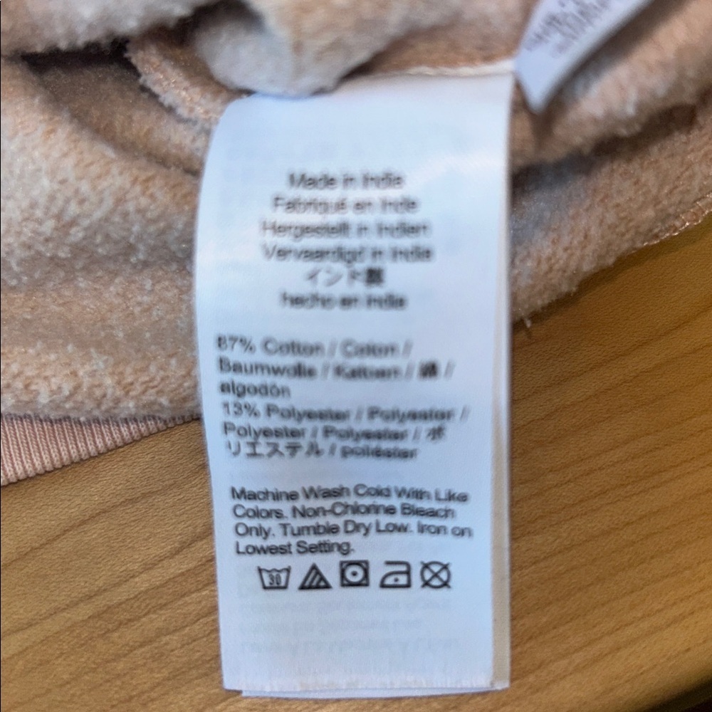 Madewell Relaxed Mockneck Cropped Sweatshirt Pale Blush Women’s Small - Picture 7 of 12